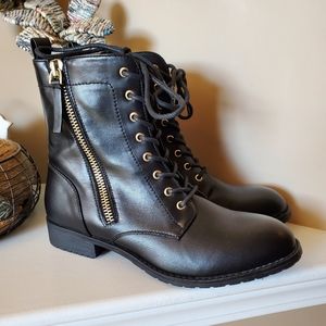 Combat Style Mid Height Boots